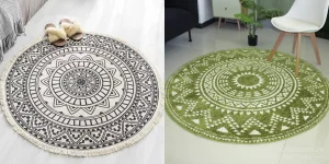 thảm trang trí với hoạ tiết trống đồng